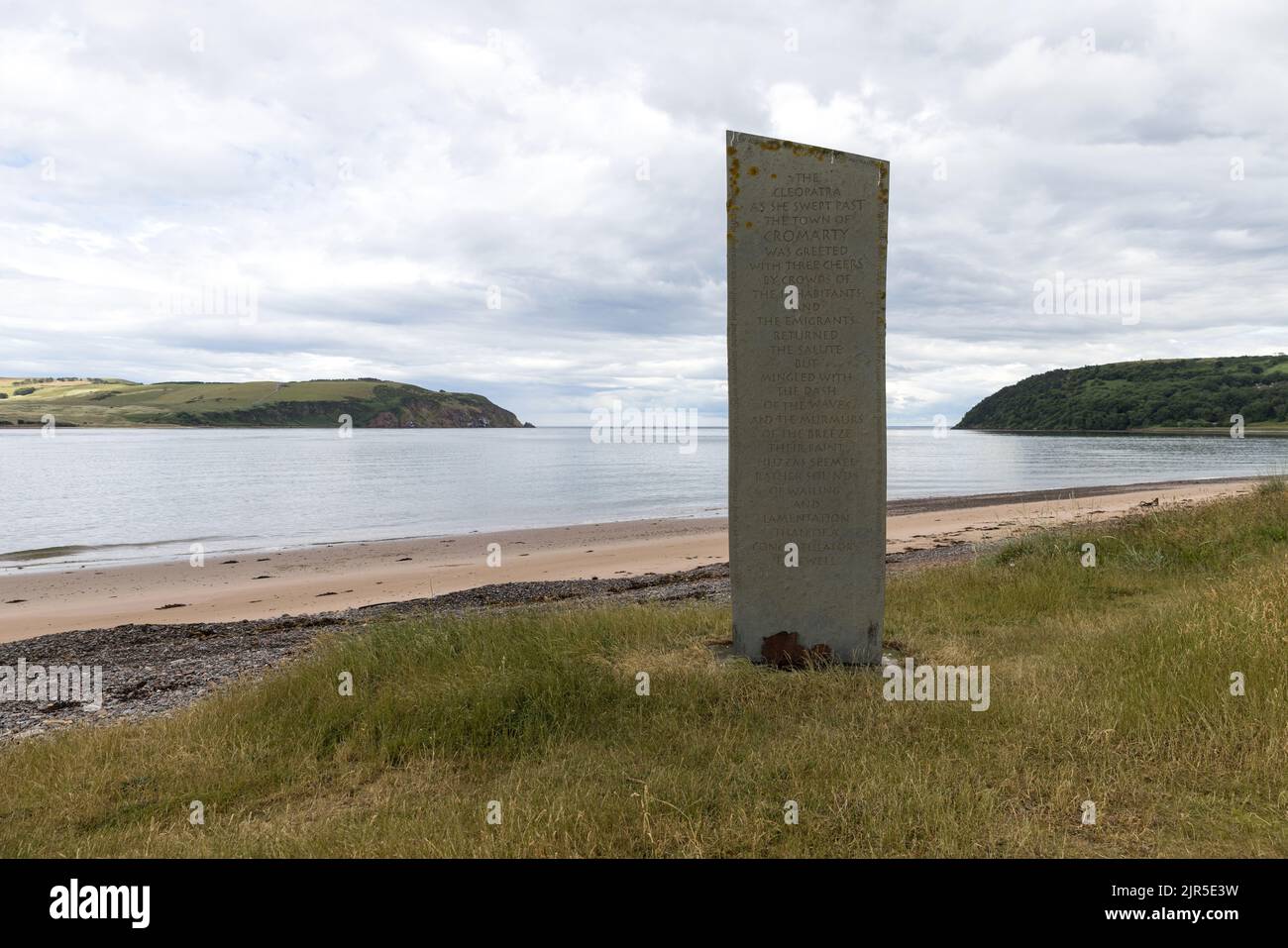 The Emigration Stone at Cromarty on the Black Isle Stock Photo
