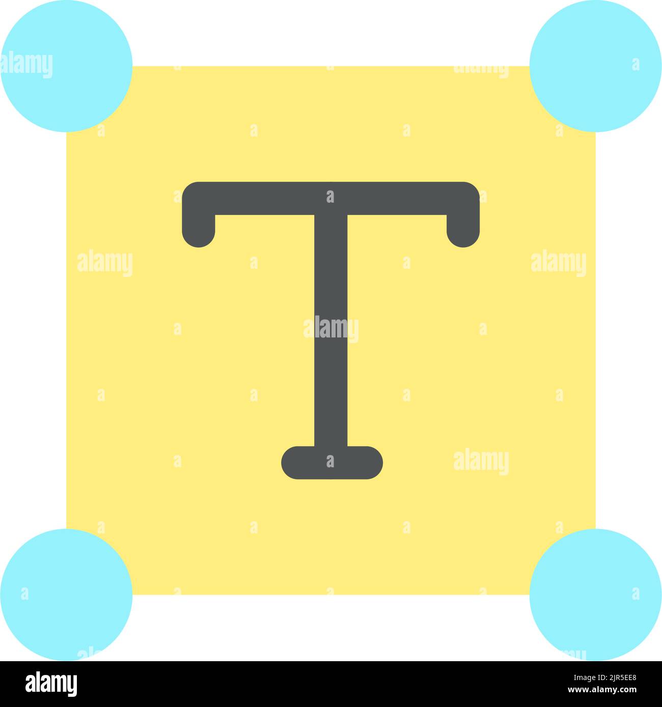 Text flat color ui icon Stock Vector