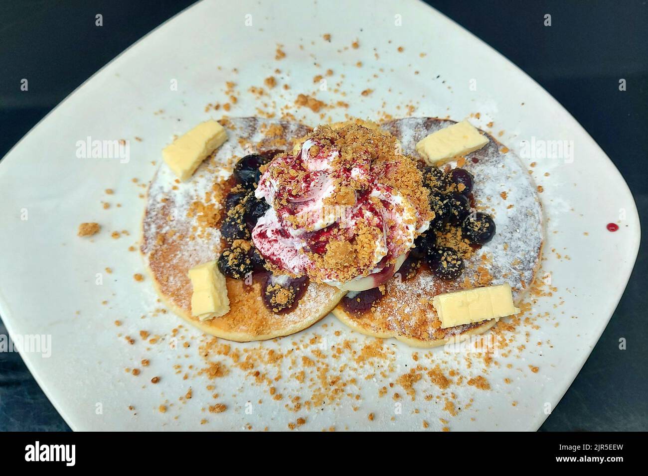 Pancake Ice Cream Dessert at Cafe Jakarta Indonesia Stock Photo Alamy
