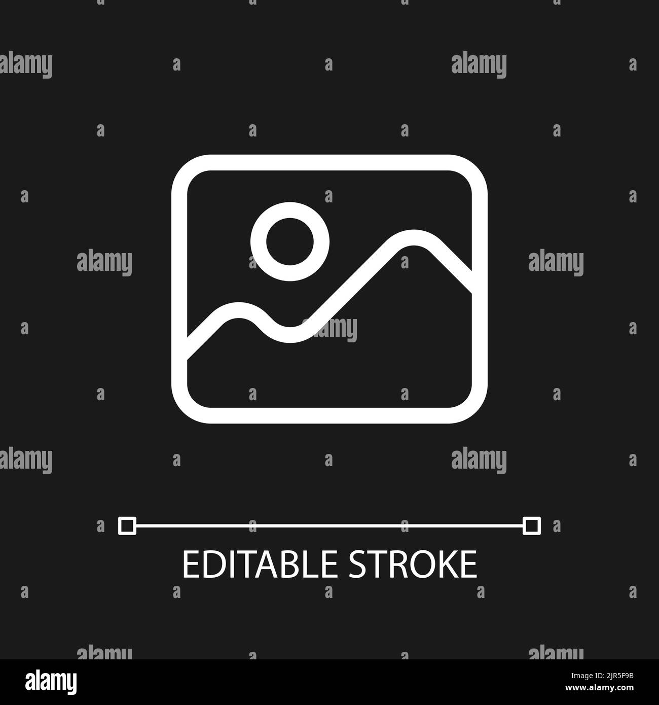 Image pixel perfect white linear ui icon for dark theme Stock Vector ...