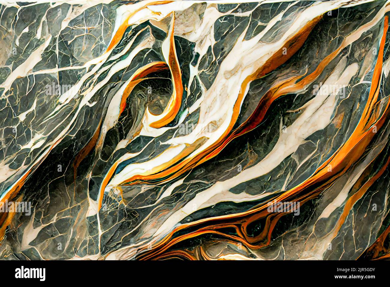 Abstract Gold Rosso Levanto Marble Wallpaper. Digital Art 3D illustration Stock Photo