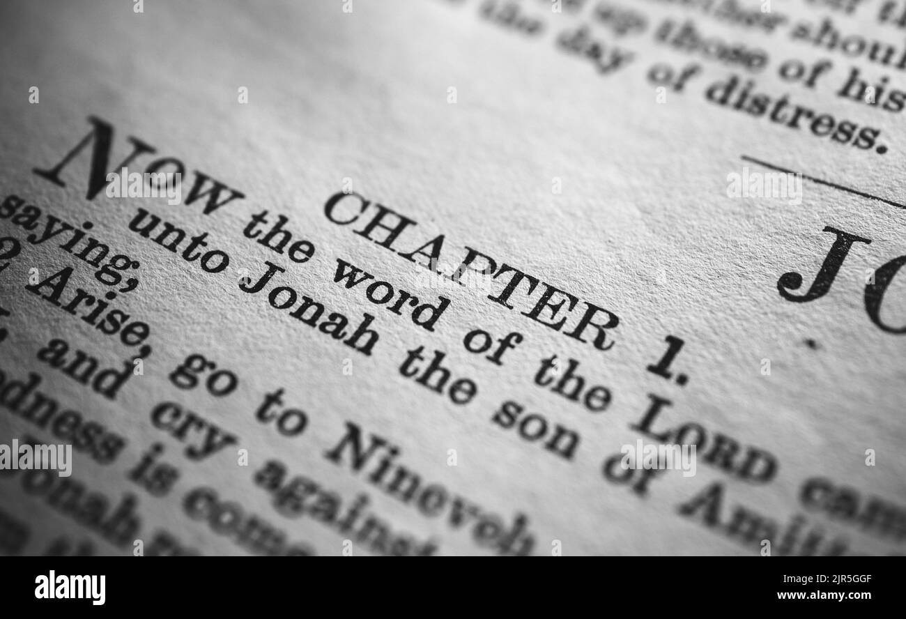 Close up of Old English Antique Holy Bible Stock Photo Alamy