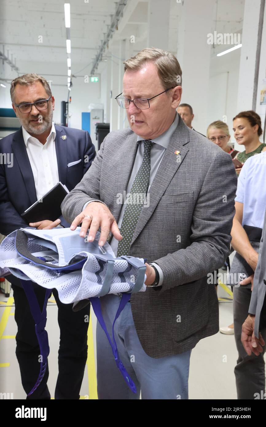 Gera, Germany. 22nd Aug, 2022. Minister President Bodo Ramelow (Left ...