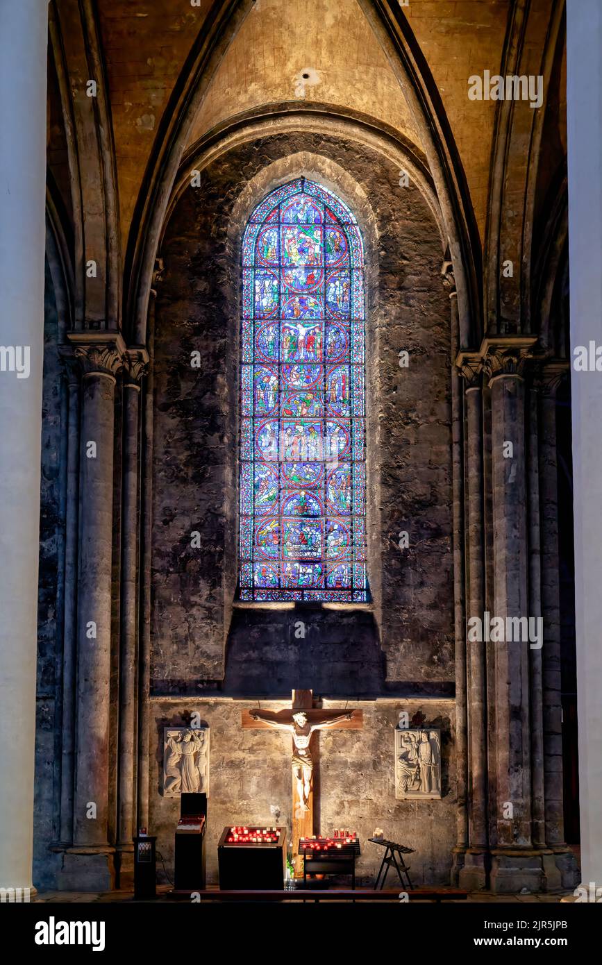 Chartres France. The Cathedral. Stained glass Stock Photo Alamy
