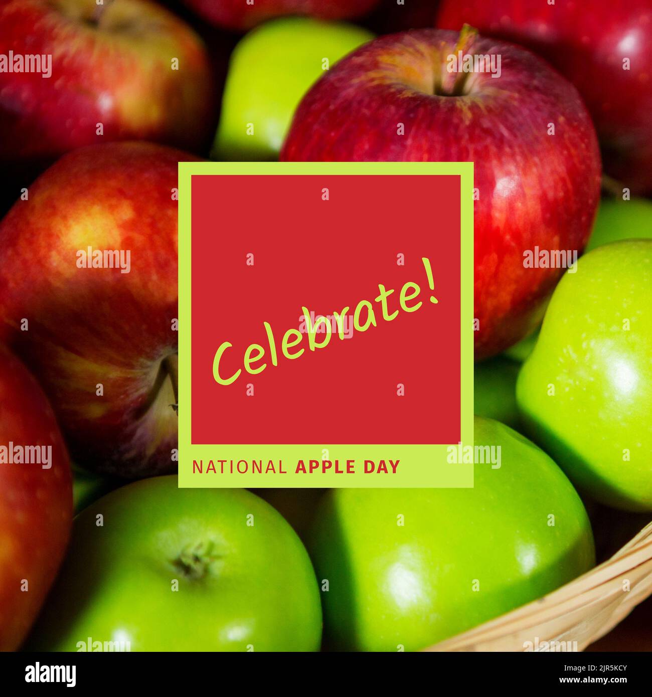 Composition of national apple day text over apples Stock Photo Alamy