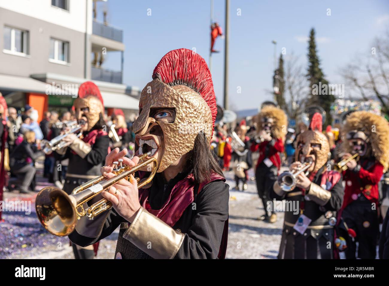 Fasnacht in Liestal Brauchtum Fasching Waggis Karneval Tradition Stock Photo