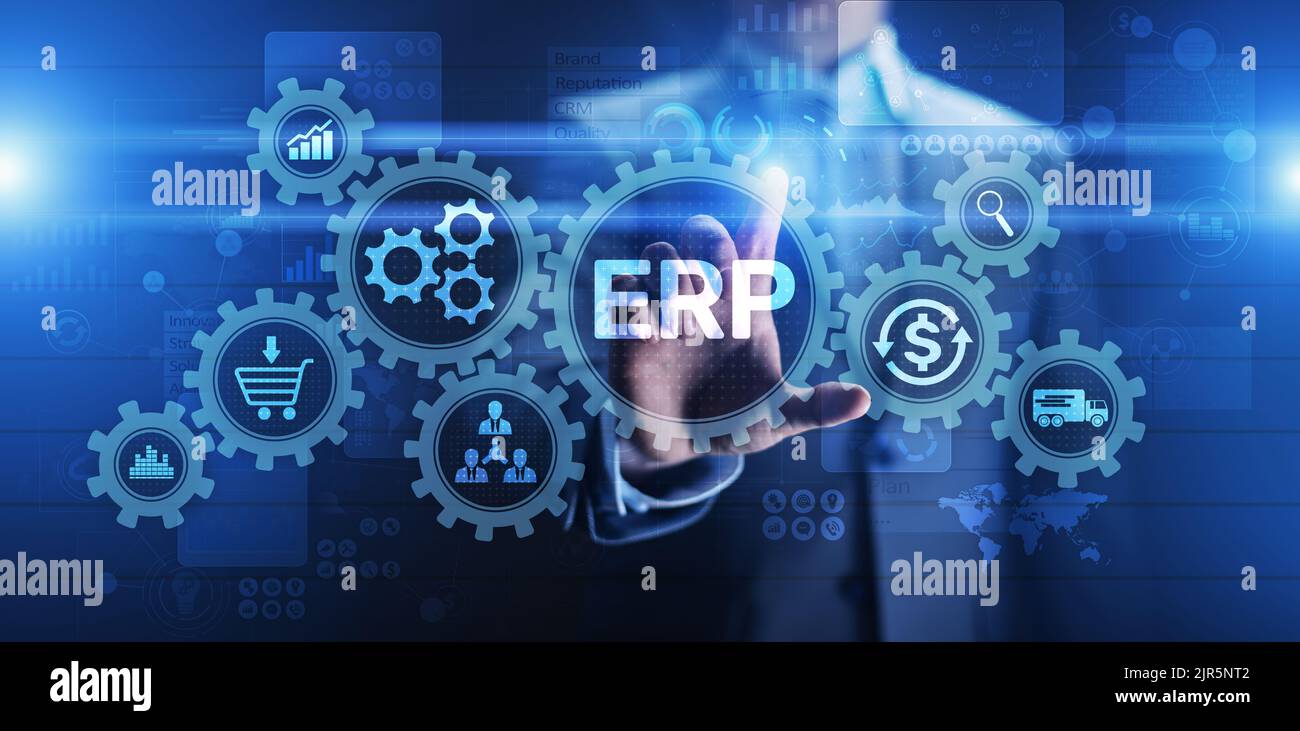 ERP - Enterprise resource planning business and modern technology ...