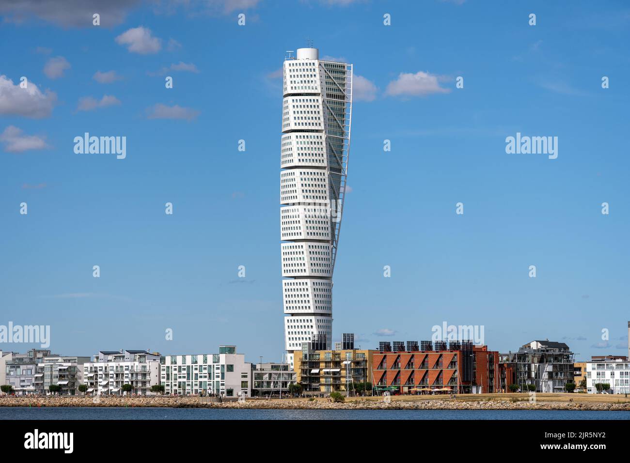 The Turning Torso in Malmo, Sweden, on a sunny day Stock Photo