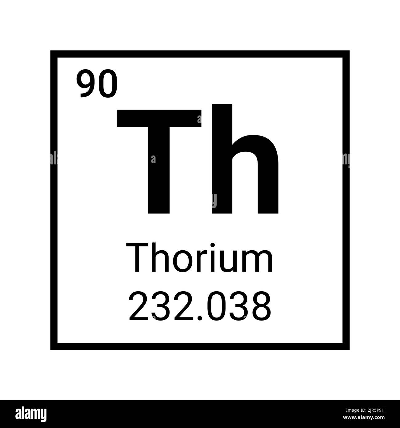 Thorium periodic table element chemistry symbol atom icon. Stock Vector