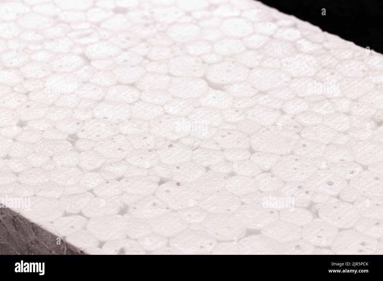 styrofoam board isolated on black background, nontoxic polystyrene