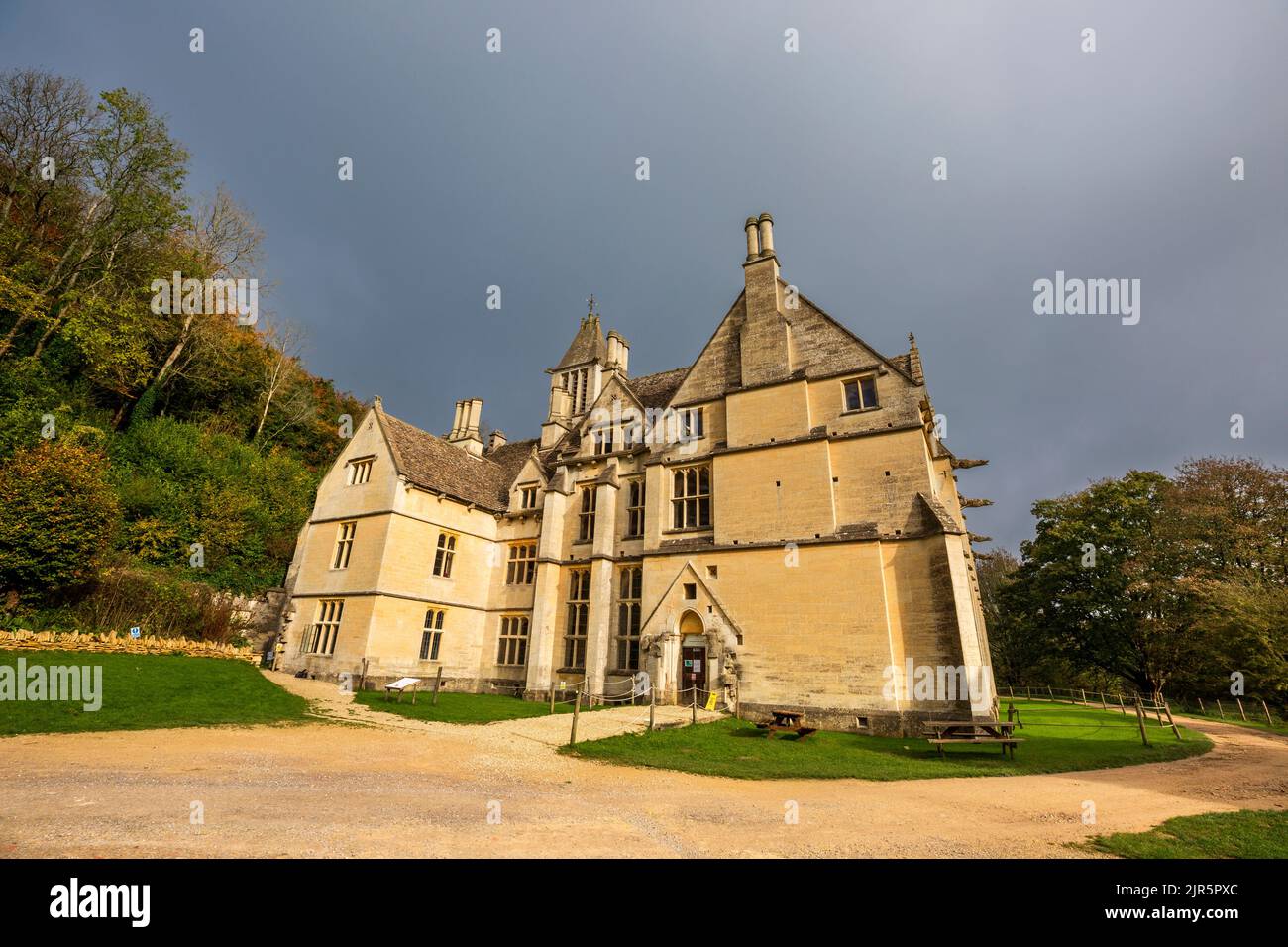 The unfinished Woodchester Mansion in the Cotswolds, Gloucestershire, England Stock Photo