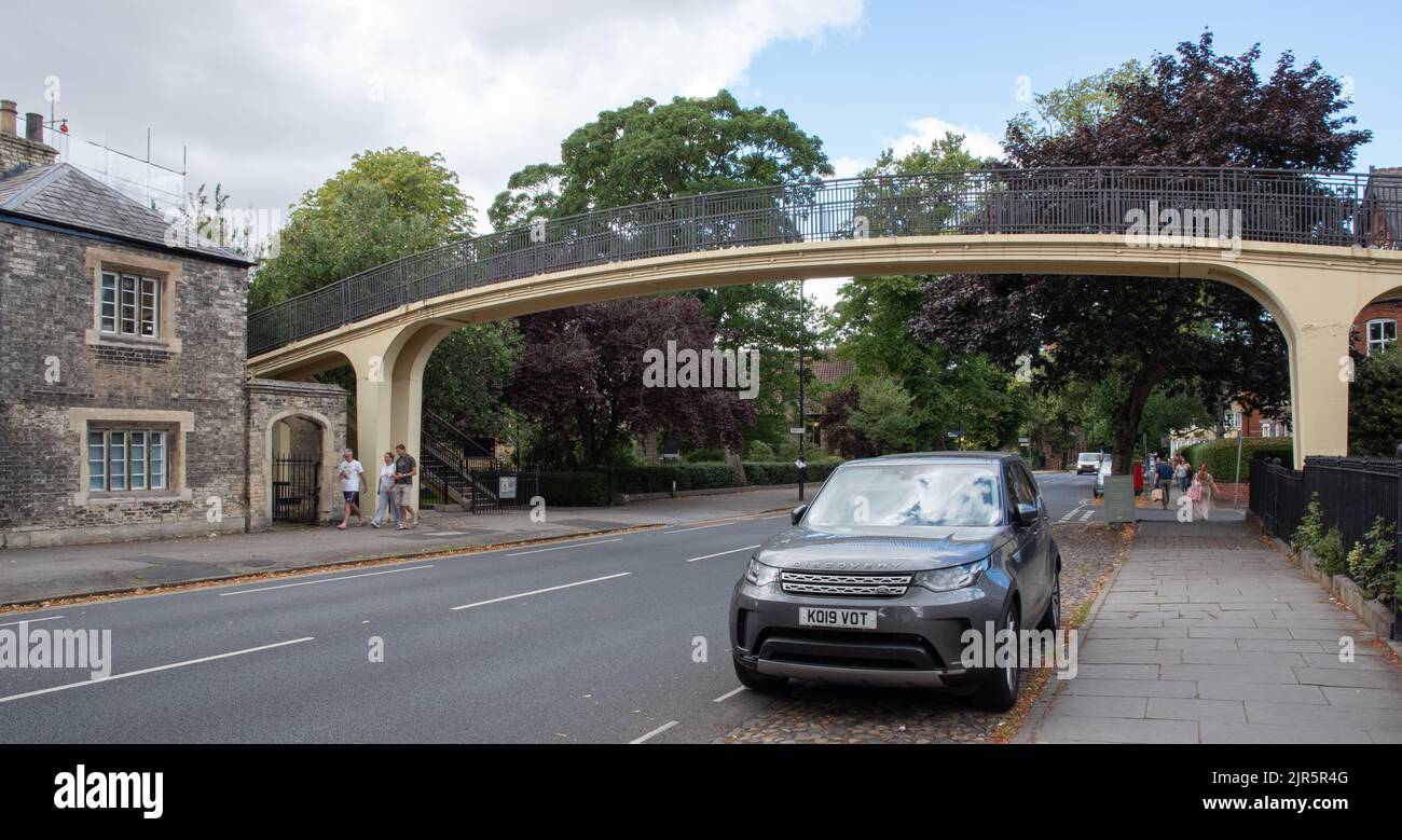 St Peter's school bridge over Clifton in York Stock Photo - Alamy