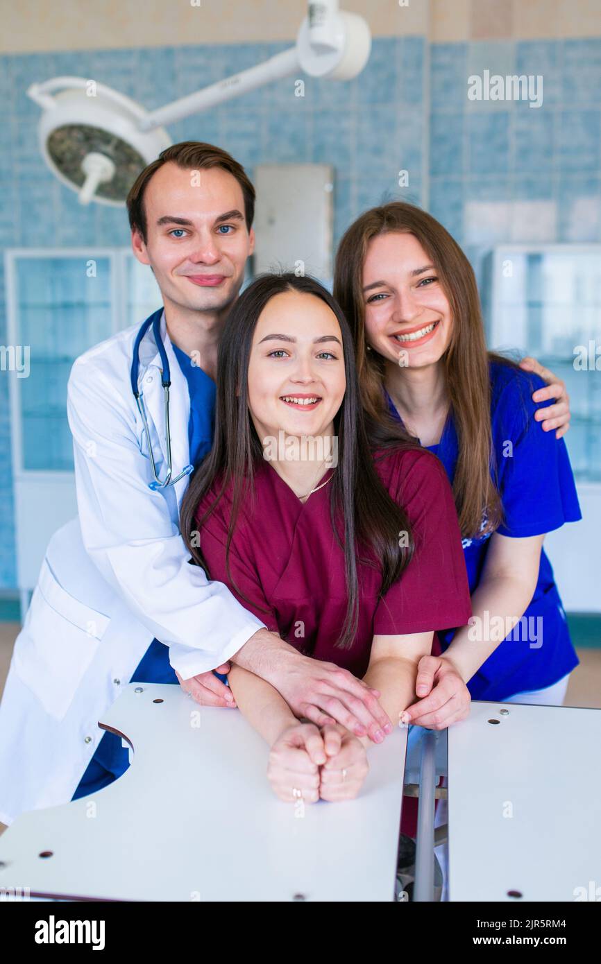 medicine. Medical people team - doctor, nurse and surgeon. a group of ...