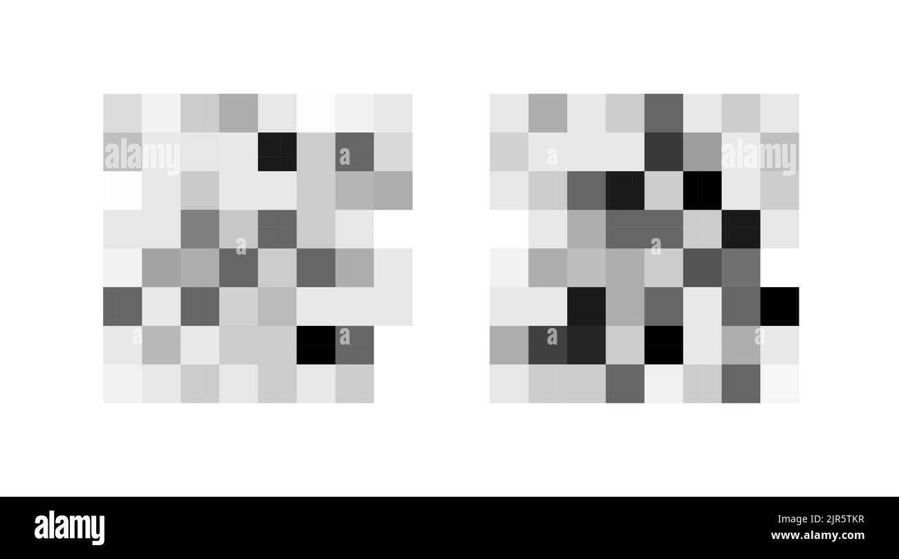 Censor pixel sign bar. Censorship square vector graphic blur effect