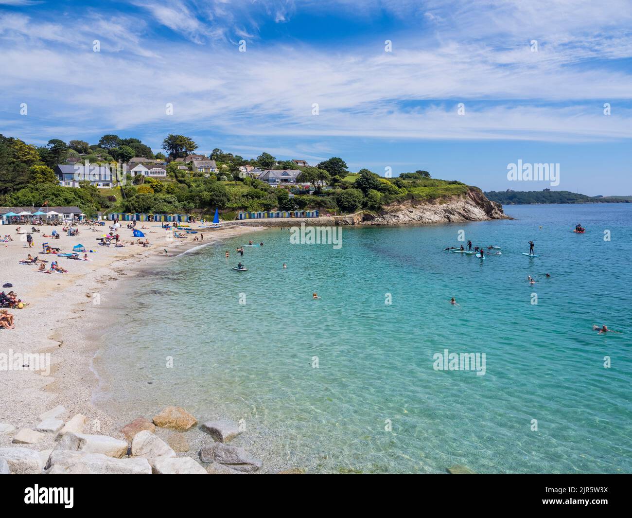 Swanpool Beach, Falmouth, Cornwall, England, UK, GB. Stock Photo