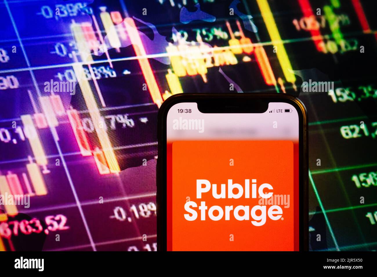 KONSKIE, POLAND August 10, 2022 Smartphone displaying logo of Public