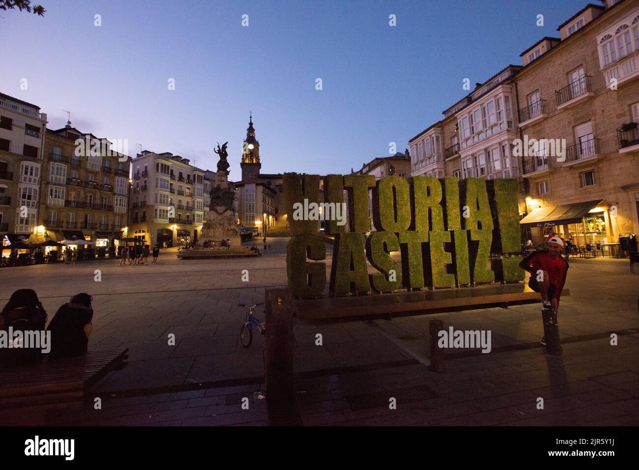 Plaza de la Virgen Blanca, Vitoria, Basque Country Stock Photo Alamy