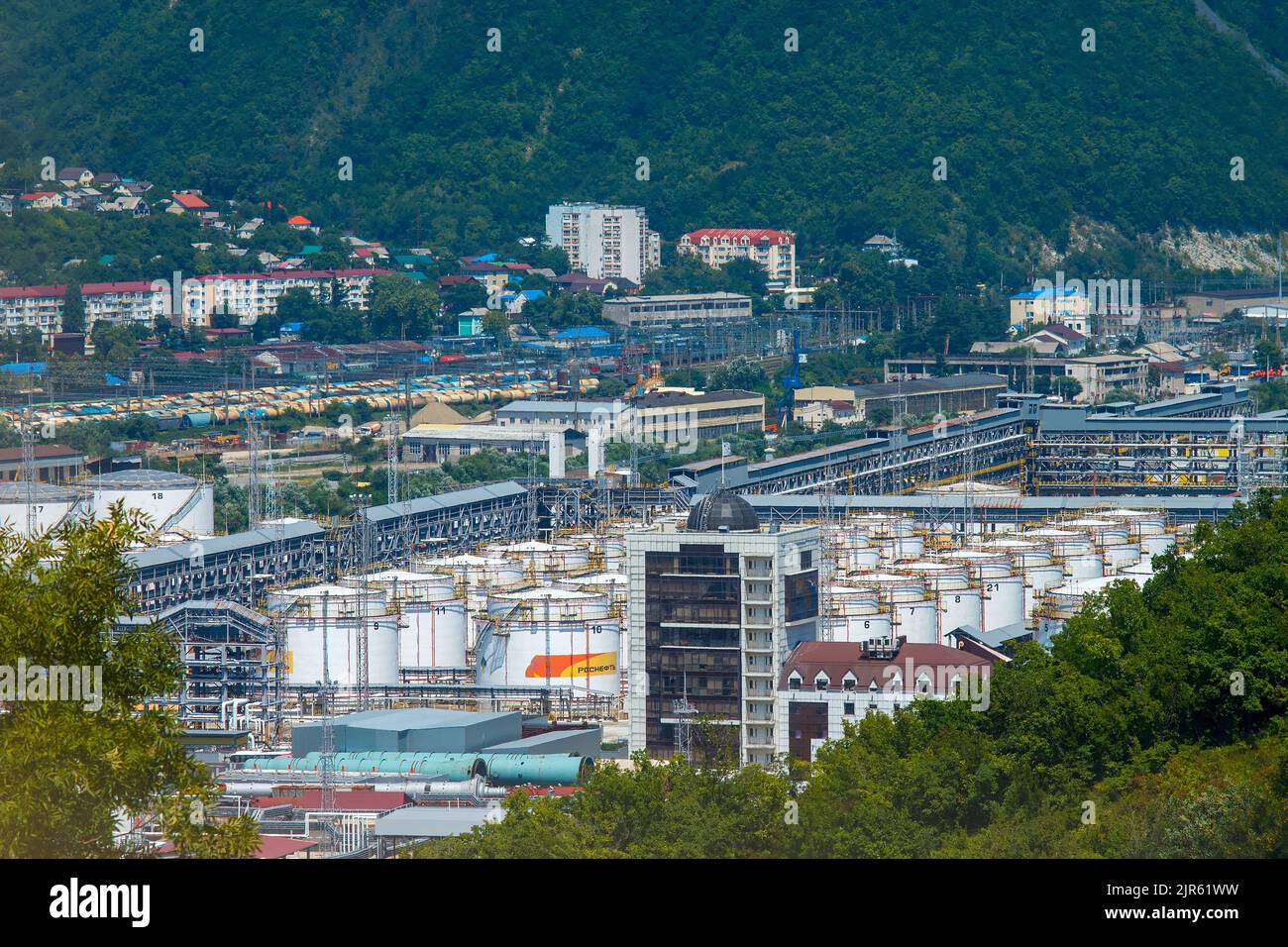 Russia Tuapse 07.07.2022 Tuapse oil refinery of Rosneft company Stock