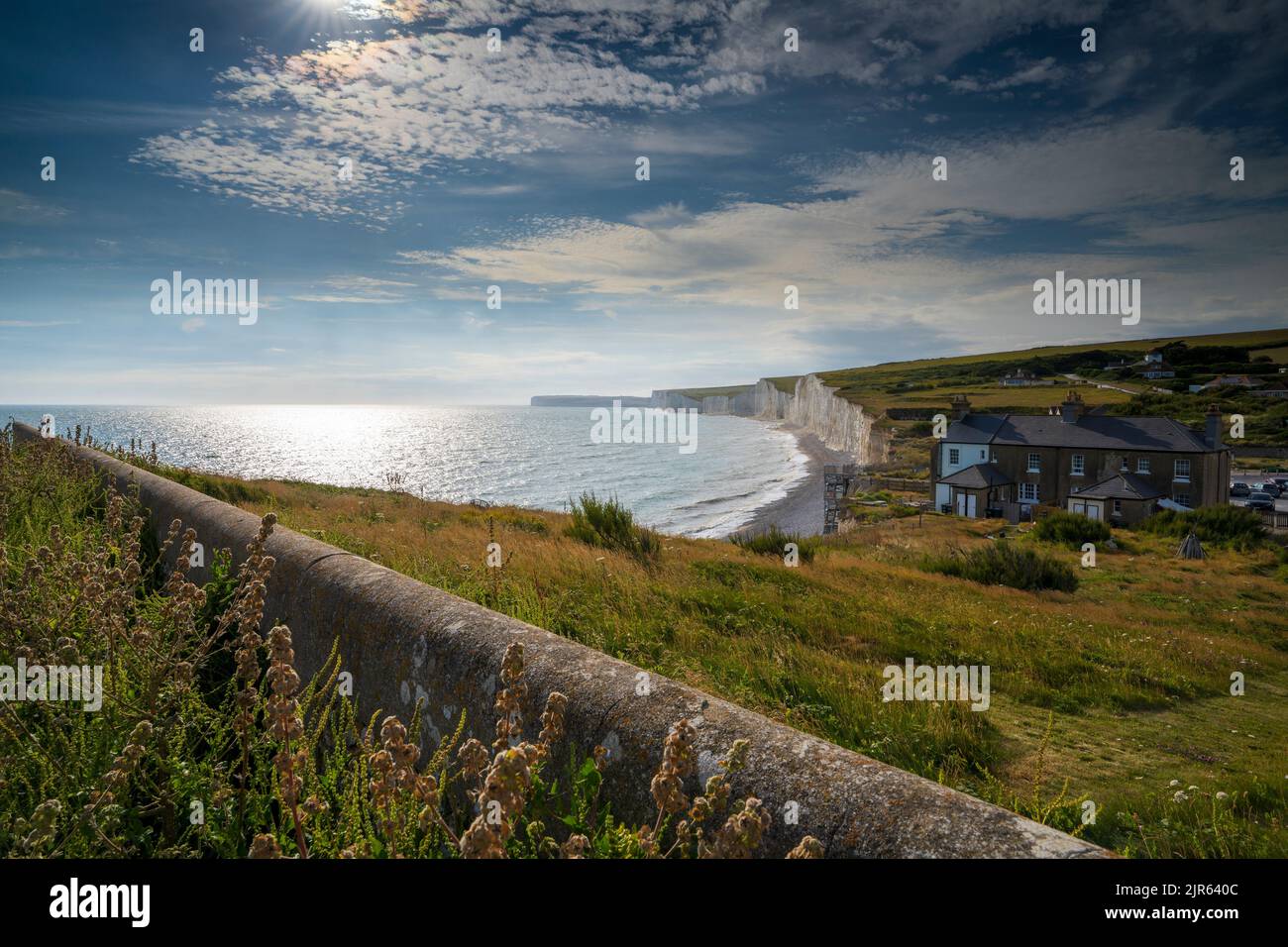 The Seven Sisters at Birling Gap on the South Downs National Park, Eastbourne, East Sussex, England, Uk, Gb Stock Photo