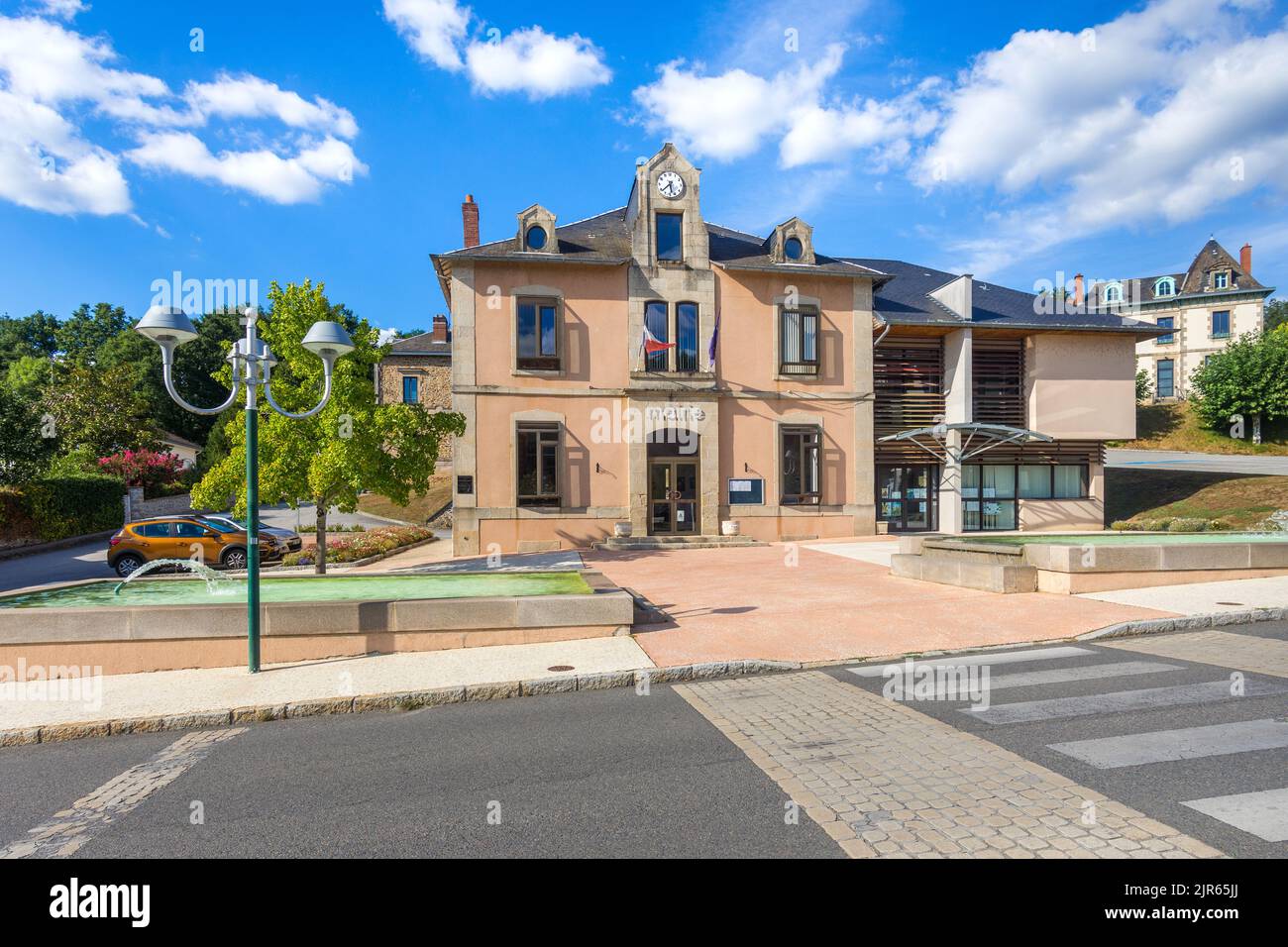 Mairie (town hall) of Saint-Priest-Taurion, Haute-Vienne (87), France. Stock Photo