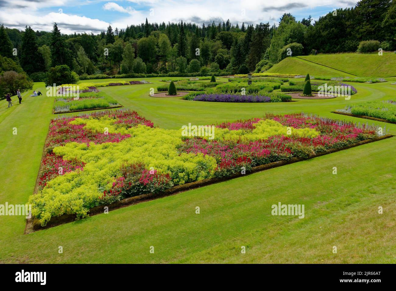 Drumlanrig Castle and Gardens, near Thornhill Dumries and Galloway Scotland Stock Photo