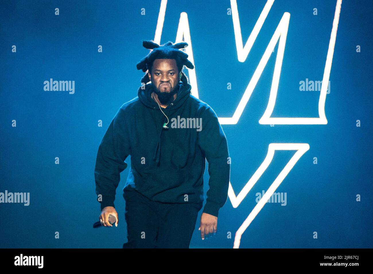 Denzel Curry performs at Oakland Arena on August 21, 2022 in Oakland