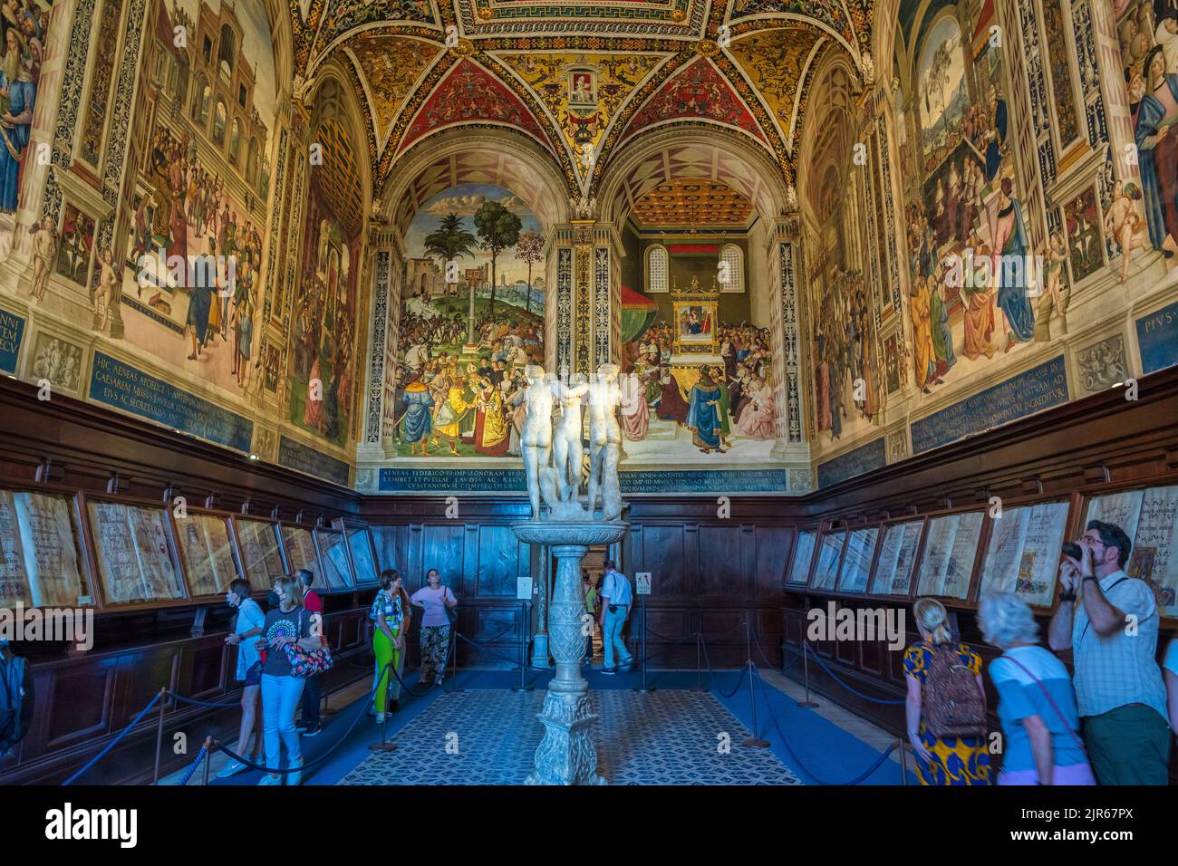 Piccolomini Library within the Duomo di Siena in Siena, Tuscany, Italy Stock Photo