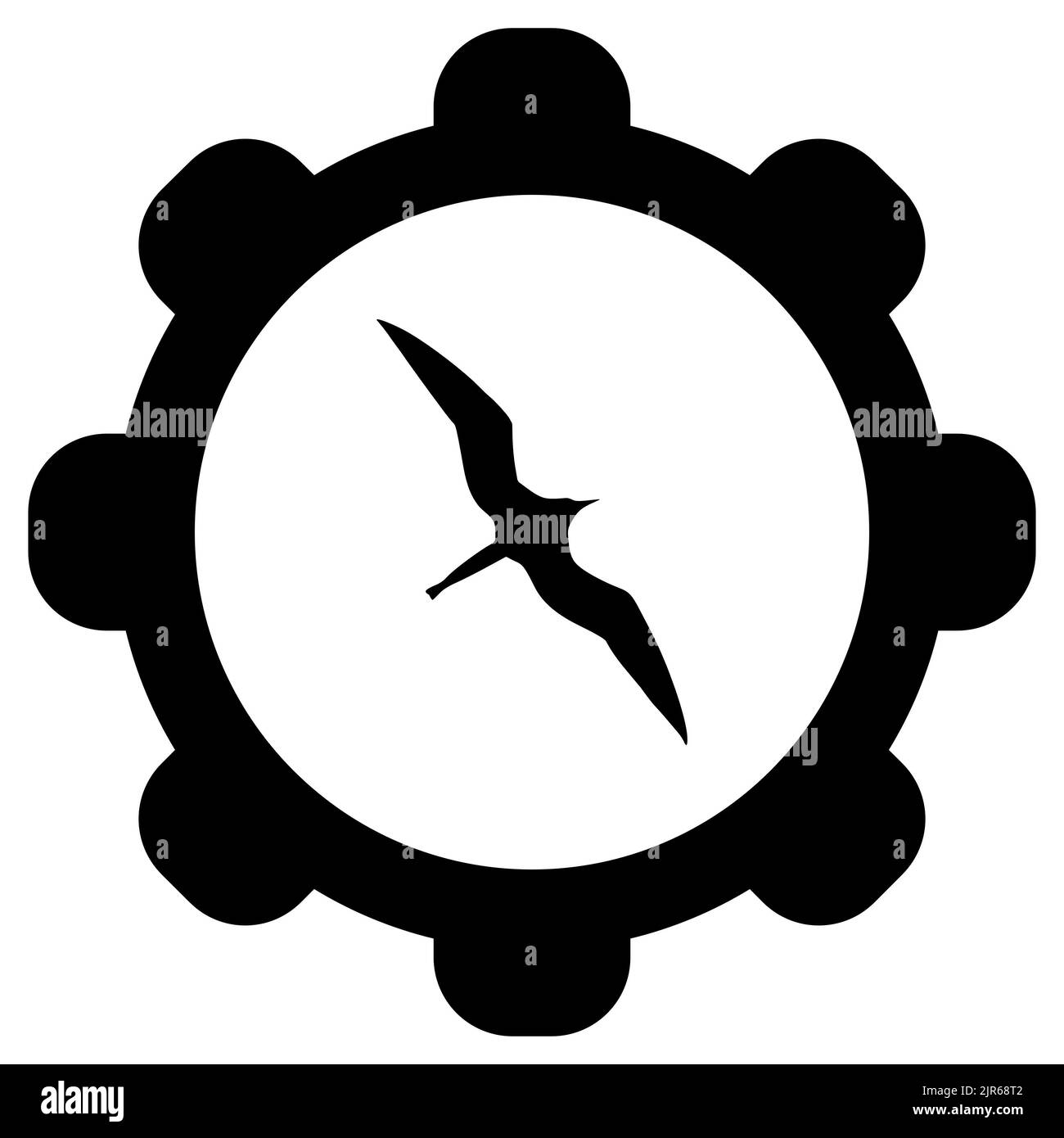 Frigate bird and wheel Stock Photo