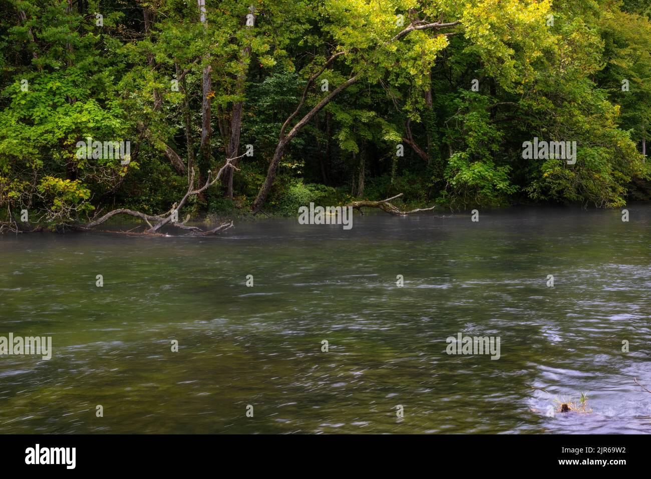 Landscape view of the scenic South Holston River near Bristol, Tennessee. Stock Photo