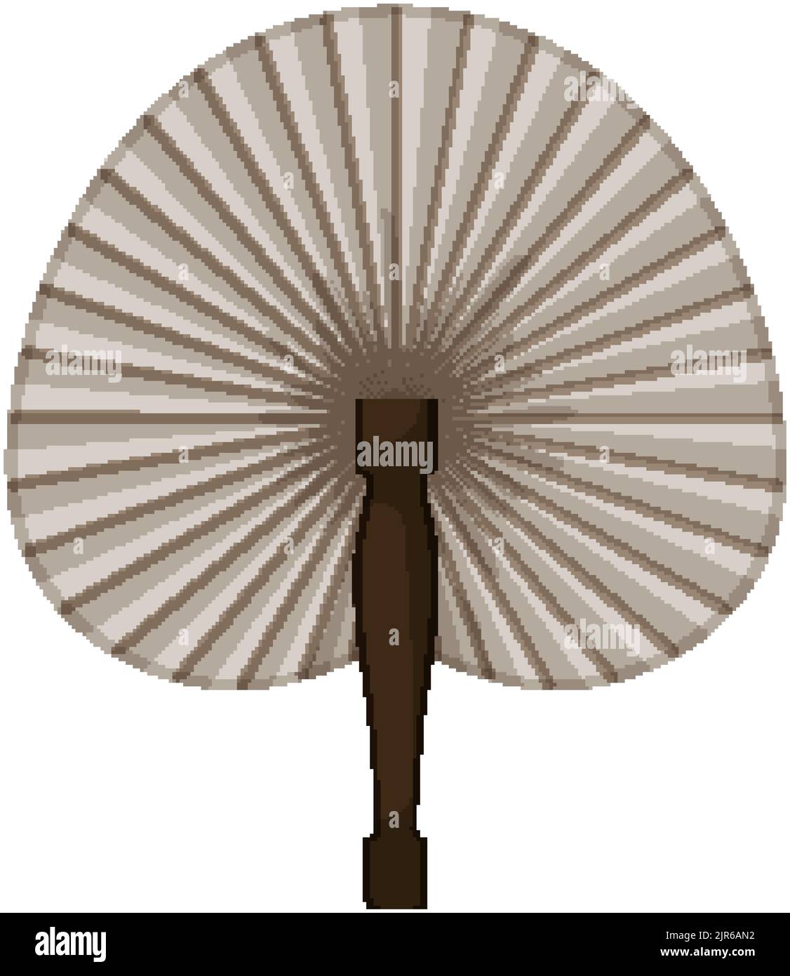 paper hand fan cartoon vector illustration Stock Vector Image & Art Alamy