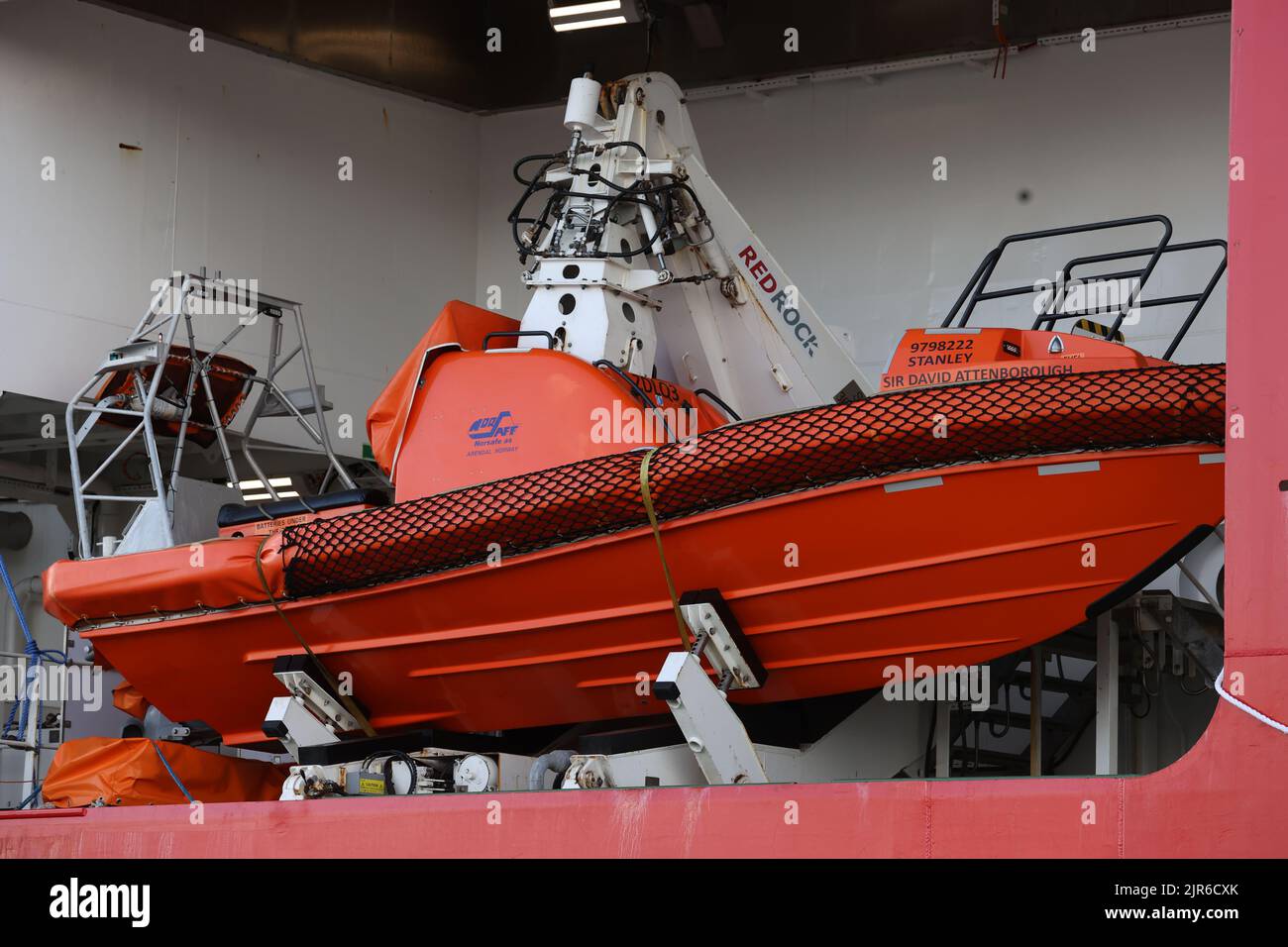 The RRS Sir David Attenborough docked at Belfast Harbour. Picture date