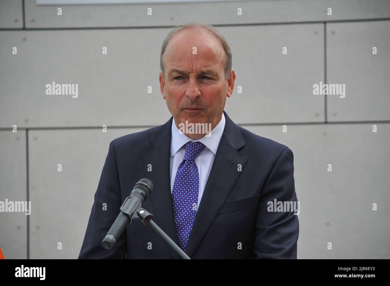 Bantry, Co Cork. Ireland. 22nd August 2022. This morning, Taoiseach Micheál Martin opened a new unit in Bantry General Hospital. Credit: Karlis Dzjamko/ Alamy Live News Stock Photo