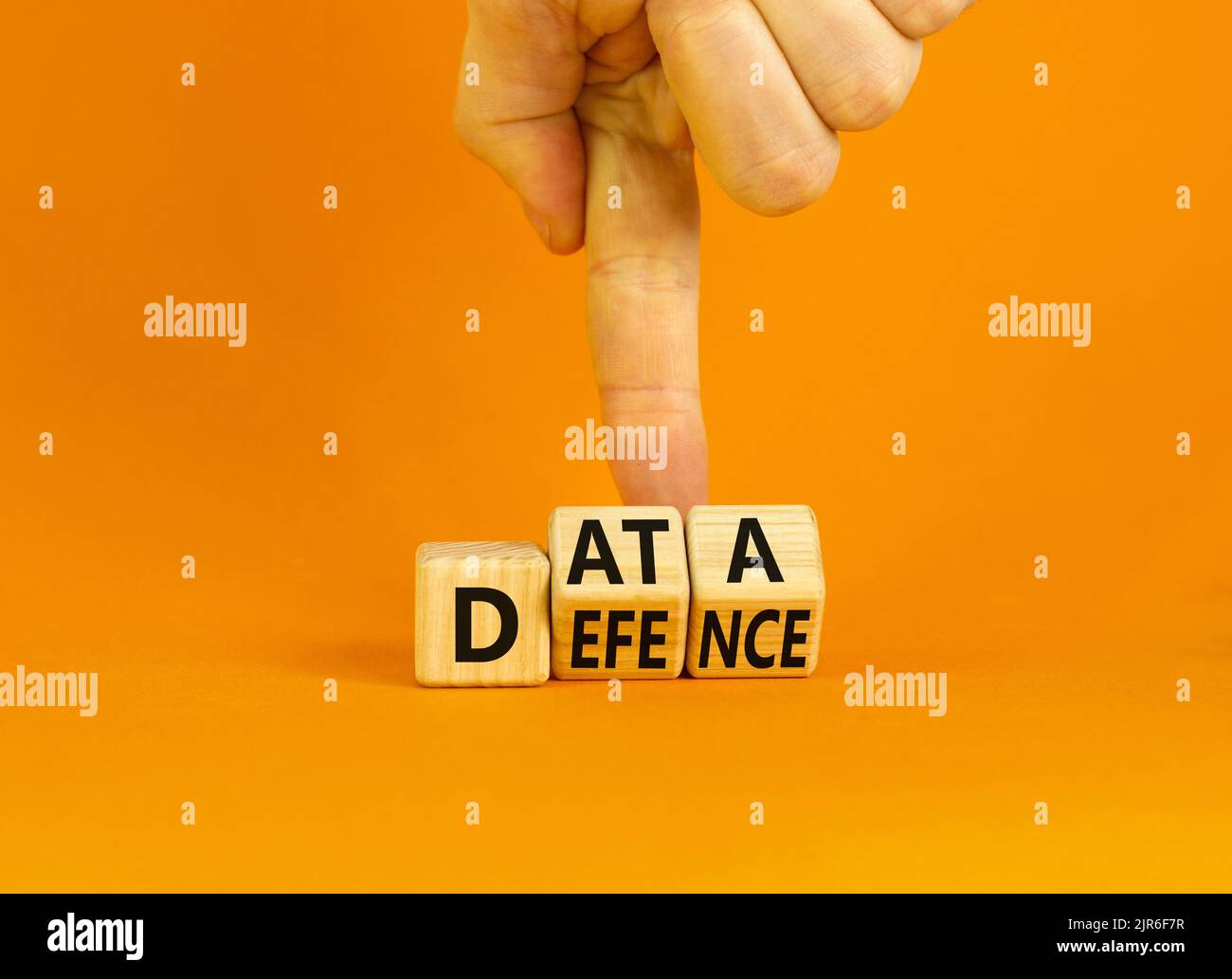Data defence symbol. Concept words Data defence on wooden cubes ...