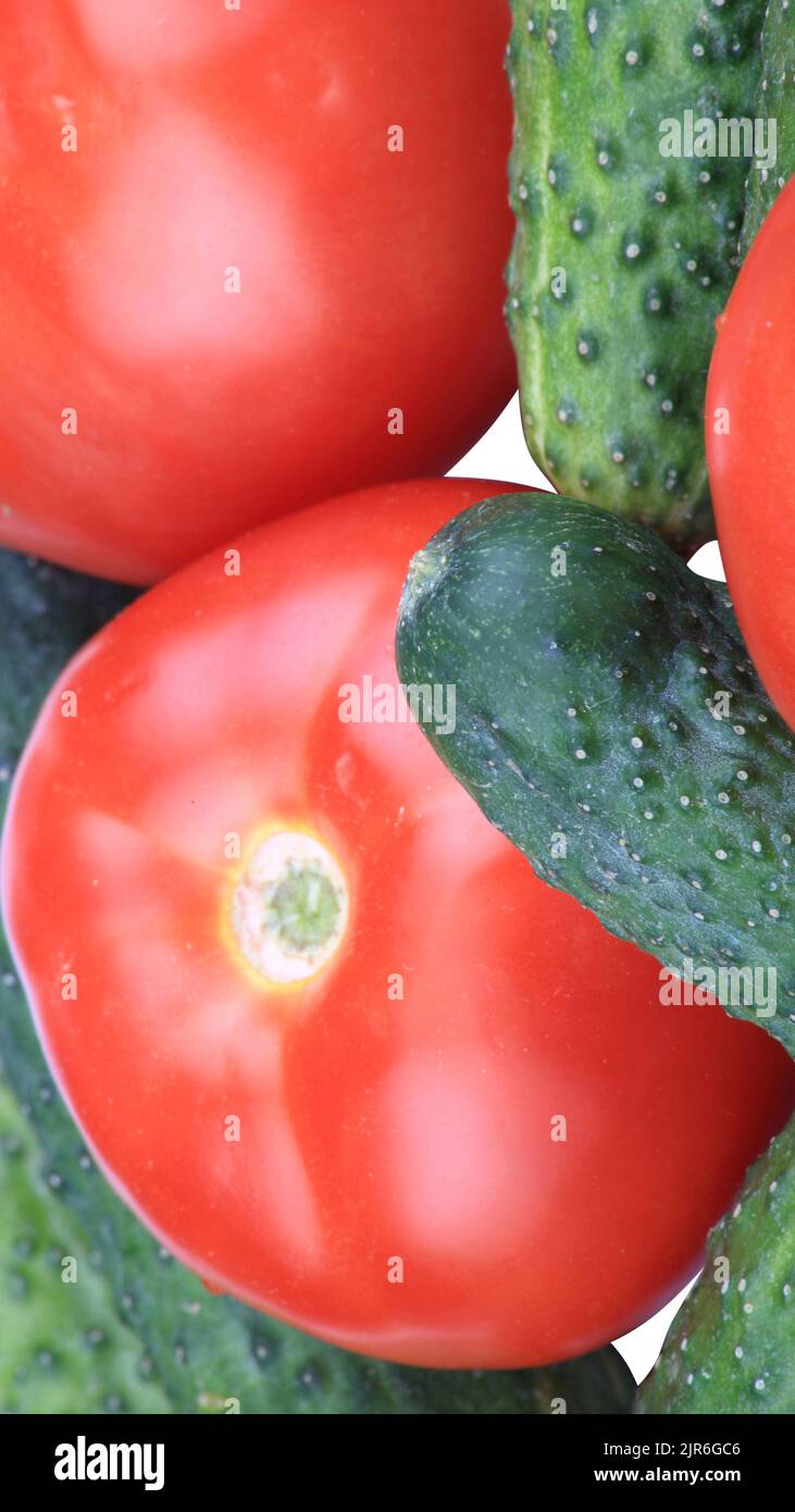 cucumber and tomato Stock Photo Alamy