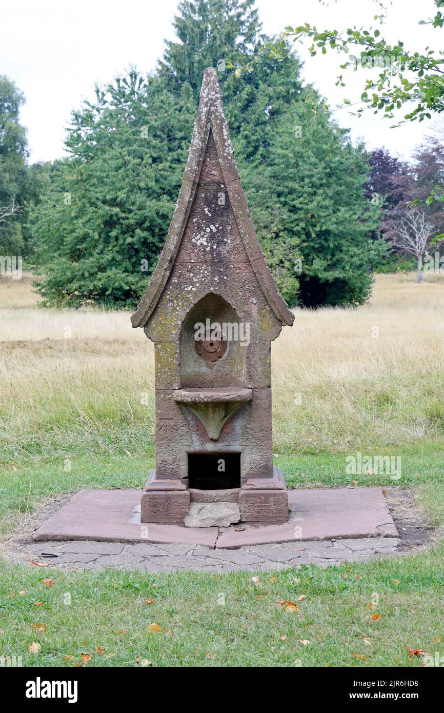 Old drinking fountain, Llandaff Fields, Pontcanna, Cardiff. August 2022