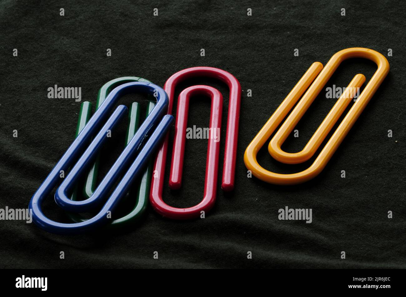 Coloured maga paperclips Stock Photo Alamy