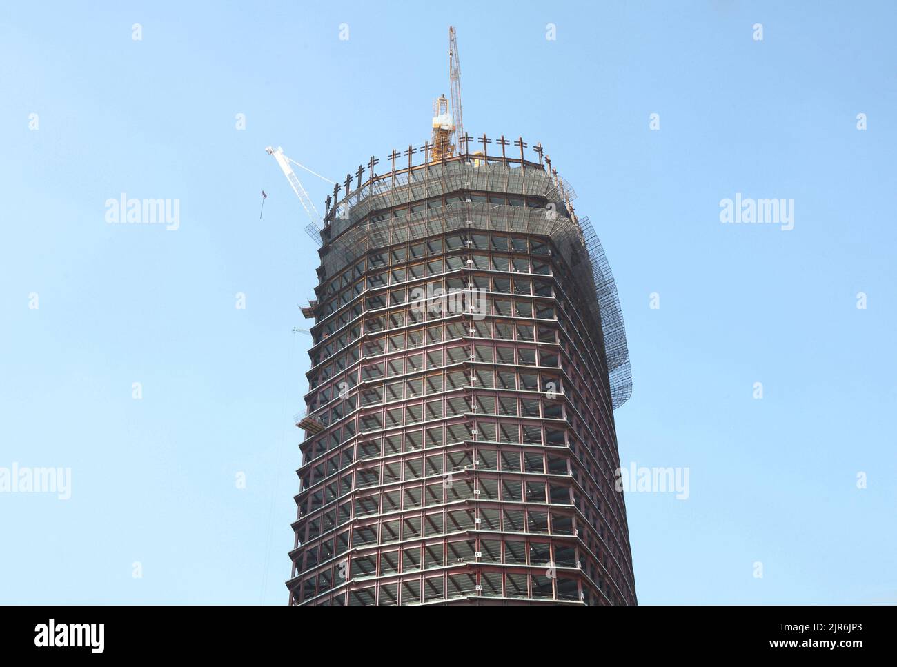 skyscraper develop on sky background Stock Photo - Alamy