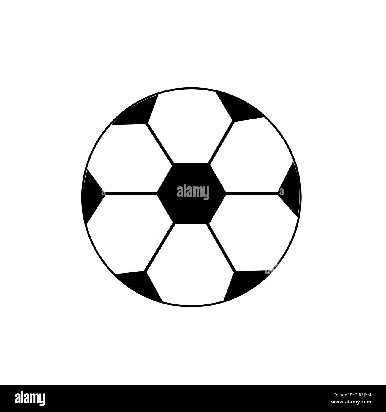 Soccer ball. Attribute of football fans. Football game. Design element. Stock Vector