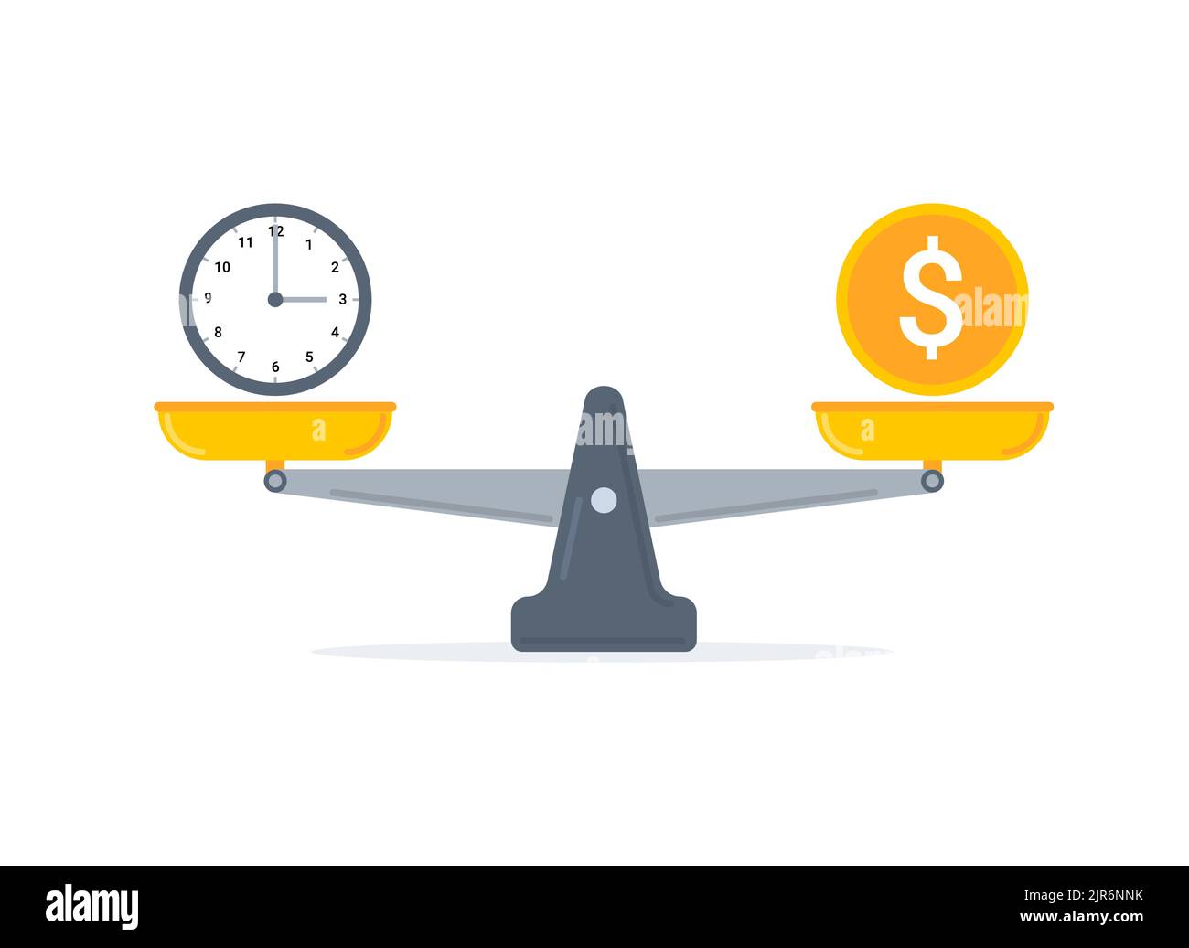 Time money scale balance vector comparision equity price work value