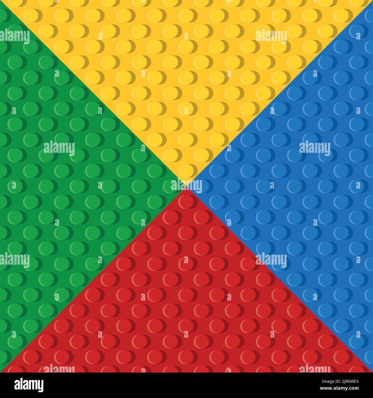 template of realistic colored plastic bricks. Construction blocks. It