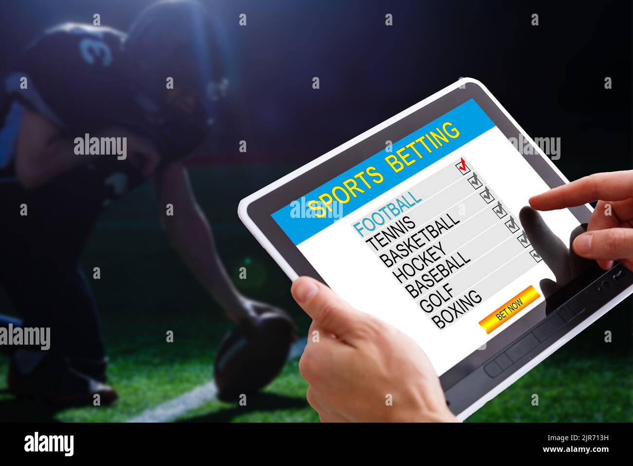 Gambling Football Game Bet Concept Stock Photo Alamy