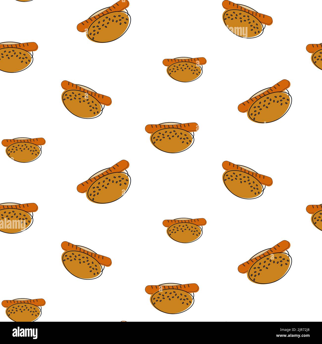 Buns with sesame seeds Stock Vector Images Alamy