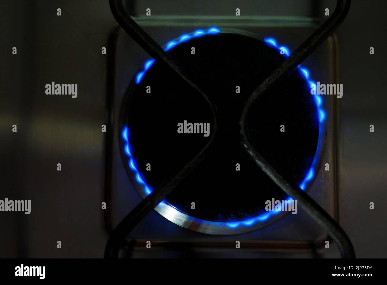 Lit blue gas stove hires stock photography and images Alamy