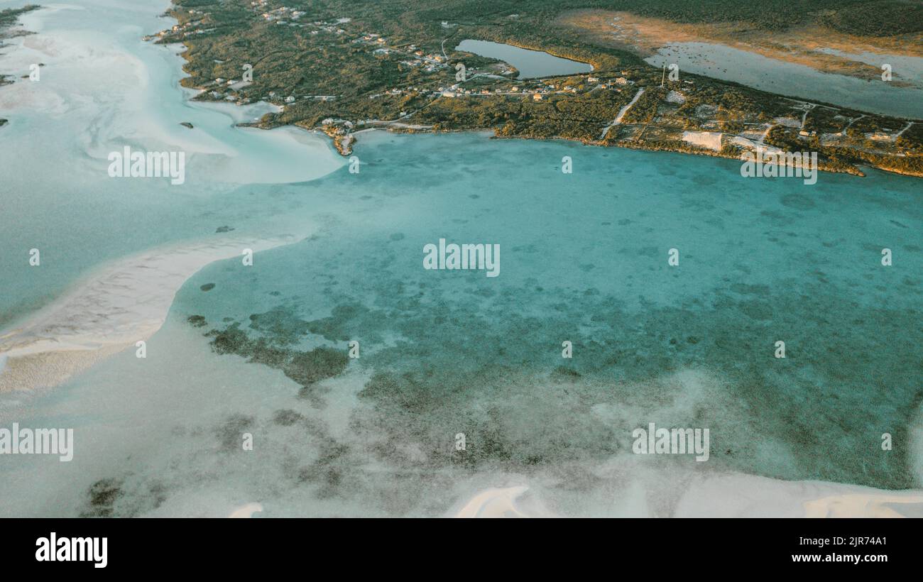 Aerial view of ManOWar bay Stock Photo Alamy