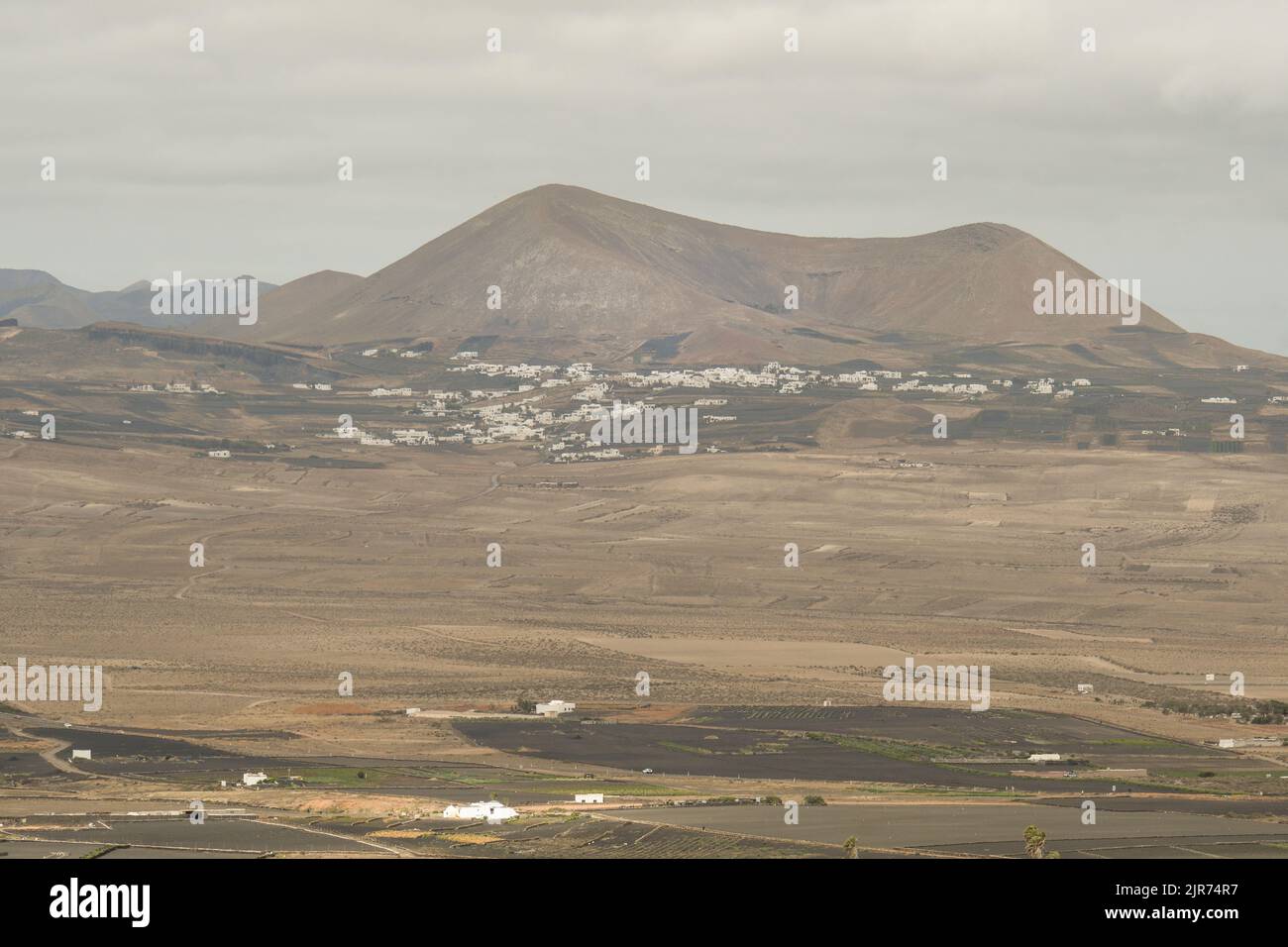 Villages of Lanzarote at the foot of the volcanoes Stock Photo