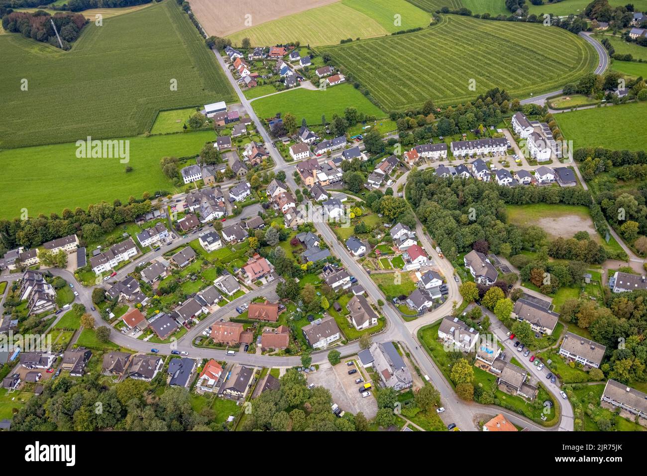 Aerial view, district Zurstraße Waldbauer in Breckerfeld, Sauerland ...