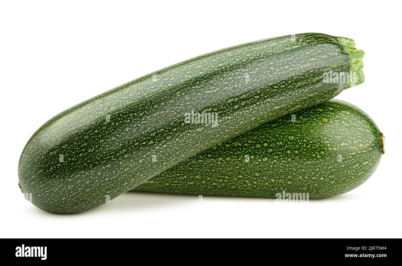 zucchini isolated on white background, clipping path, full depth of field Stock Photo