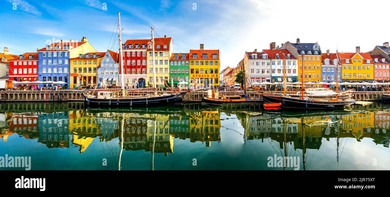 Nyhavn, Kopenhagen, Denmark Stock Photo