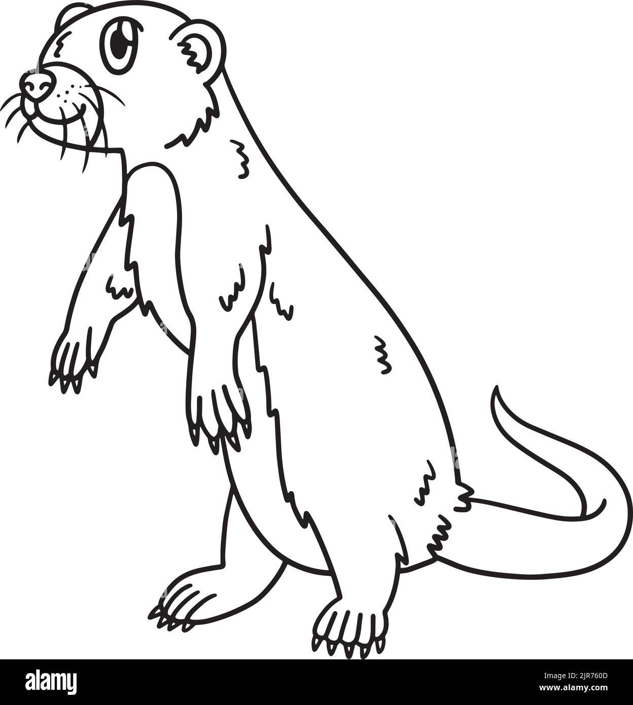 River Otter Isolated Coloring Page for Kids Stock Vector Image & Art ...