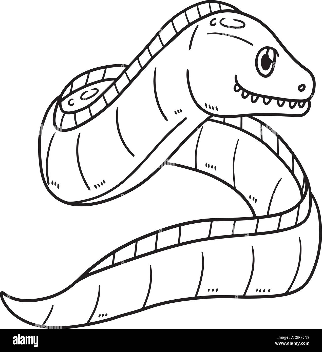 Eel Isolated Coloring Page for Kids Stock Vector